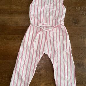 Stem Pink and White Striped Kids Romper